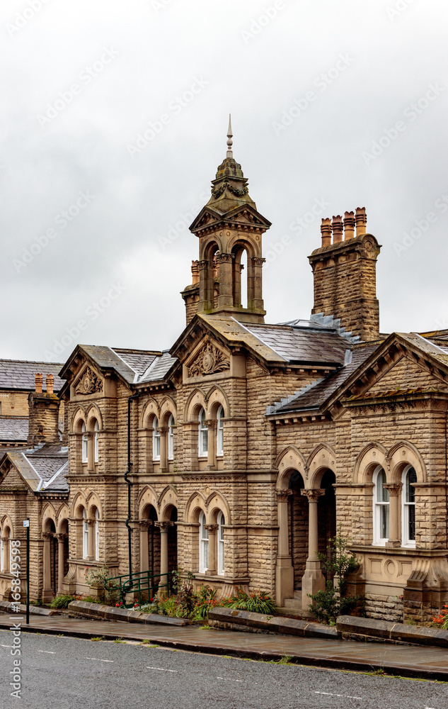Victorian buildings on Victoria Road, Saltaire, Bradford