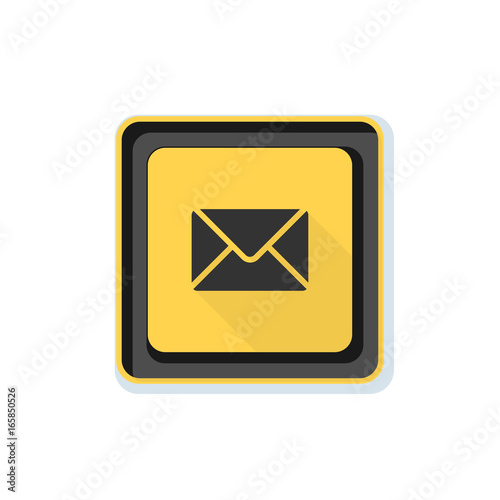 Mail sign button illustration