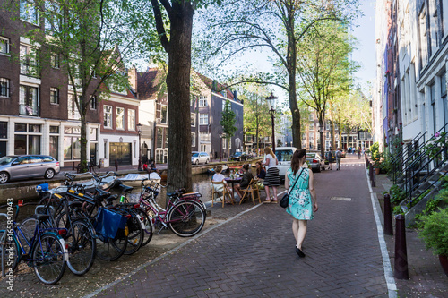 Wallpaper Mural View of the Groenburgwal Street in the old town part of Amsterdam Torontodigital.ca