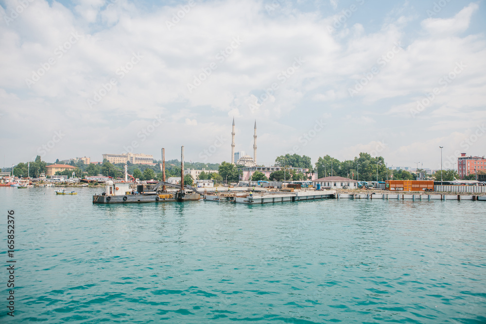 Construction of a new dock and a seaport for the transport of people and goods in Istanbul in Turkey.