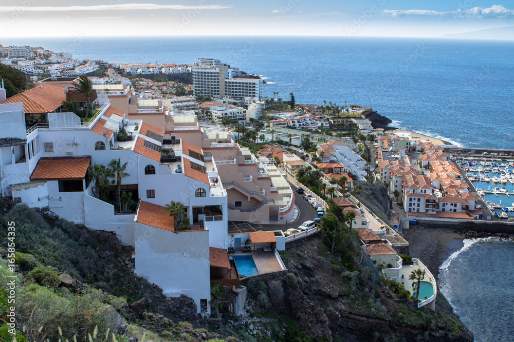 Naklejka premium Traditional architecture of Puerto de Santiago, in Tenerife , Spain