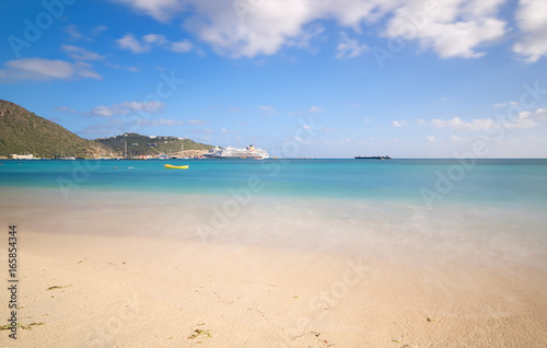 Great Bay beach - Philipsburg Sint Maarten ( Saint Martin ) - Caribbean tropical island