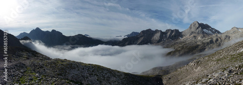 Aussicht von der Zugspitze in die Alpen
