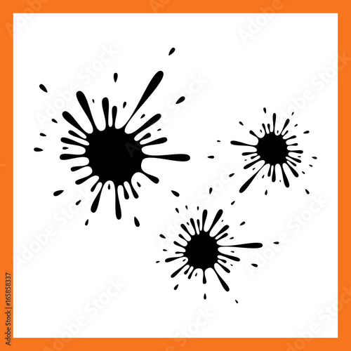 Black ink blots