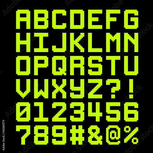 8-Bit Pixel Font - Letter and Numbers