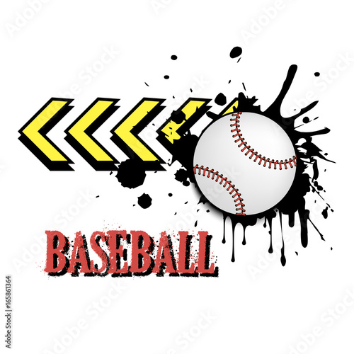 Background abstract baseball ball from blots