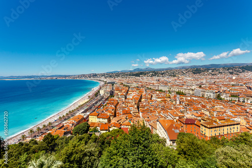 Fototapeta Naklejka Na Ścianę i Meble -  aerial view of Nice, cote d'azur at France