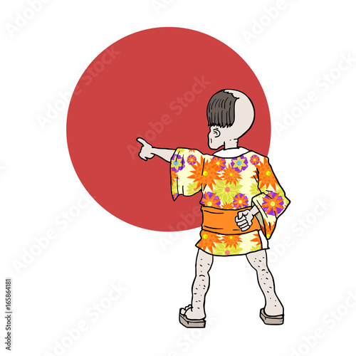 Oriental man draw