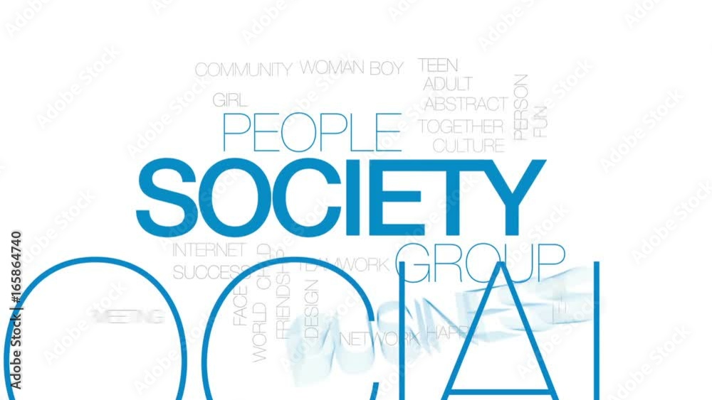Society animated word cloud, text design animation. Kinetic typography. Society animated word cloud, text design animation. Kinetic typography.