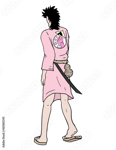 oriental man walking