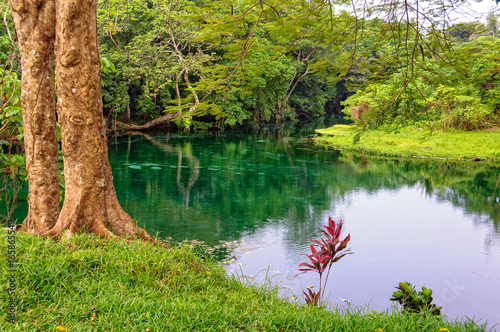 Blue hole behind Saraoutou - Espiritu Santo, Vanuatu photo