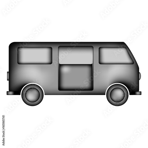 Minibus icon sign.