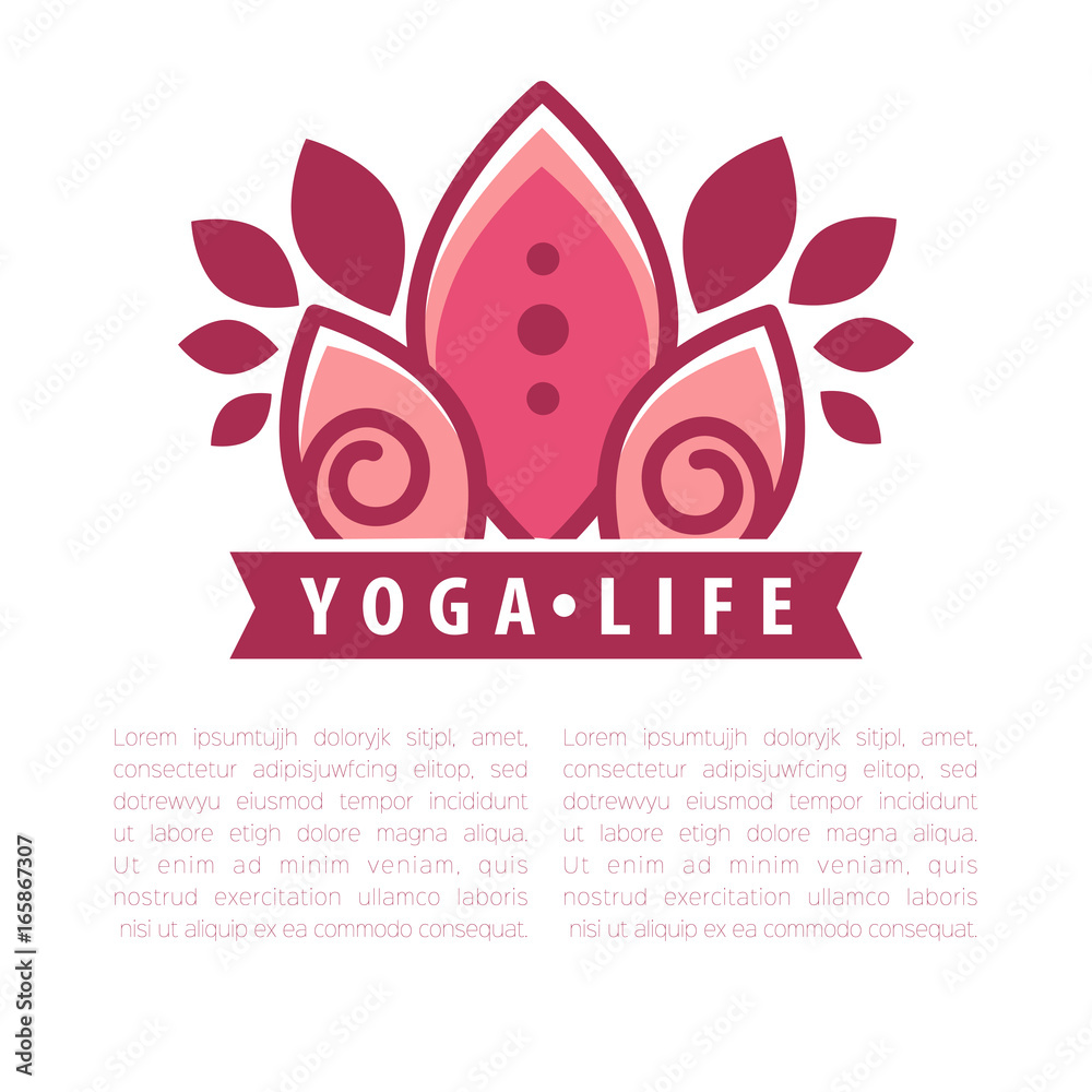 Yoga concept design template with copy space for text. Yoga concept design template with copy space for text.