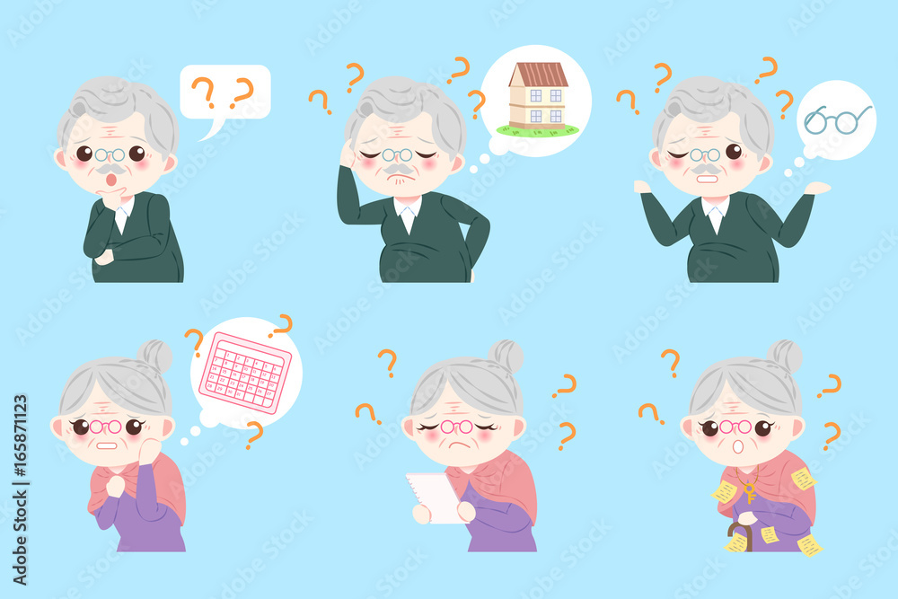 Fototapeta premium couple with Alzheimer disease