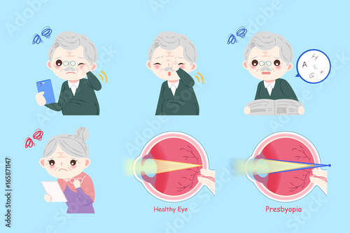 old people with eye health