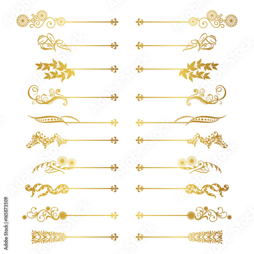 set of decorative rulings