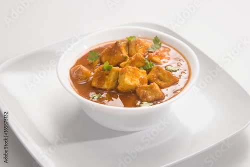 Paneer Masala with Peas or Cheese Cooked with Peas, Indian Dish