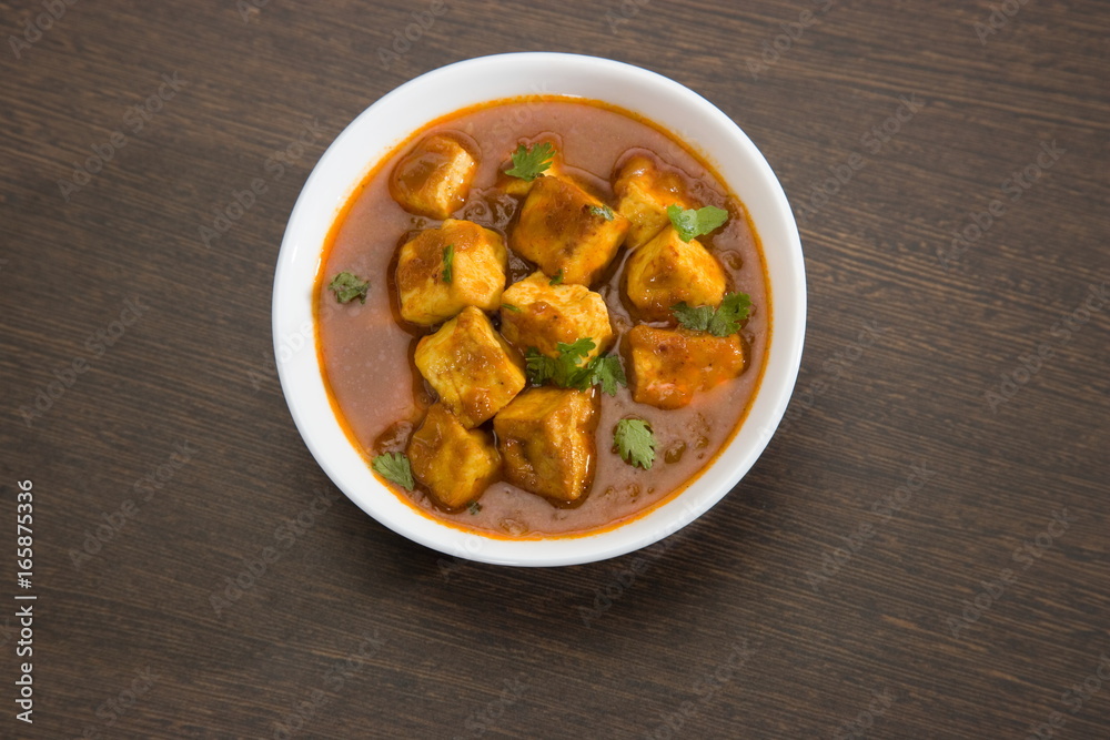 Paneer Masala with Peas or Cheese Cooked with Peas, Indian Dish Paneer Masala with Peas or Cheese Cooked with Peas, Indian Dish