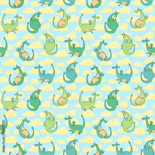 Cartoon dragons pattern