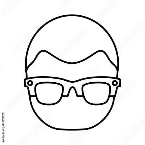 man wearing glasses icon