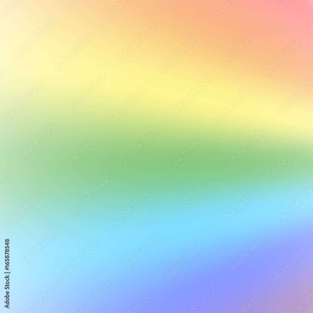 Rainbow gradient background. Color rainbow abstract mesh. Colorful bright soft design. Vibrant smooth blur. Light effect. Vector illustration