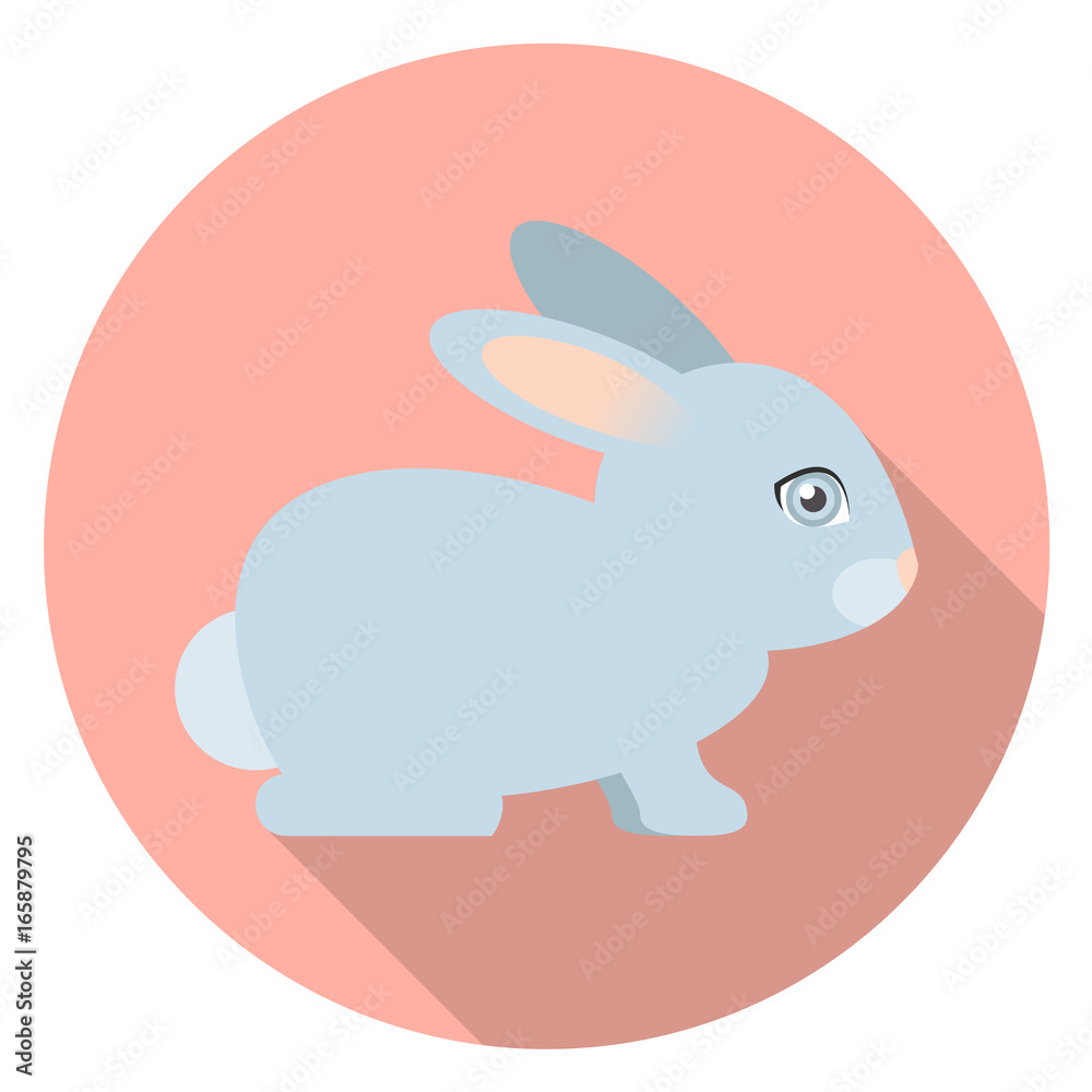 Hase Kaninchen Flat Design Vektor Grafik Illustration Icon Hase Kaninchen Flat Design Vektor Grafik Illustration Icon