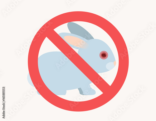 Gegen Tierversuche Icon Flat Design Vektor Grafik Illustration
