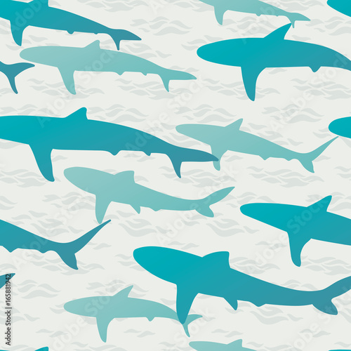 Swimming Sharks Pattern