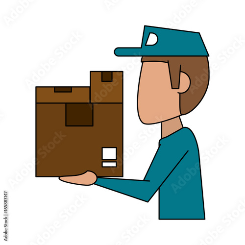 mailman with package icon image