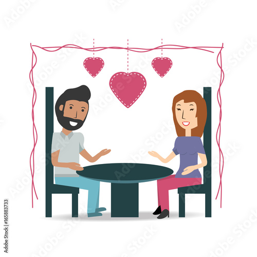 couple lover and romantic relationship with hearts