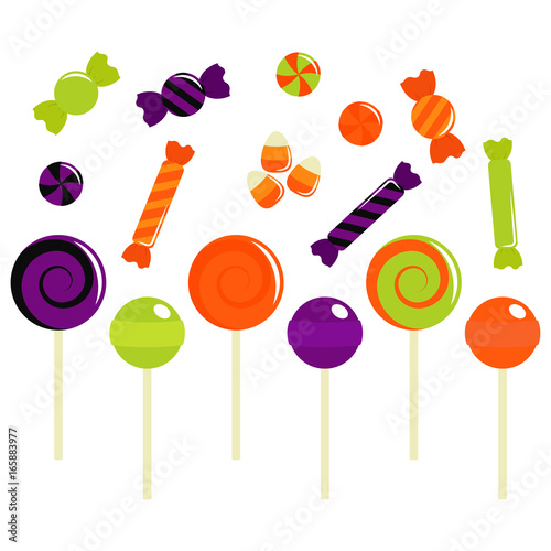 Halloween Kids Candies And Lollipops