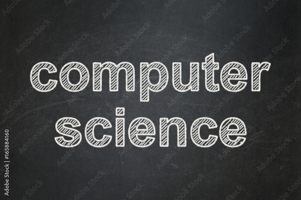 Obraz premium Science concept: Computer Science on chalkboard background