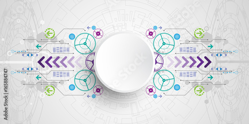 Vector abstract technology concept.