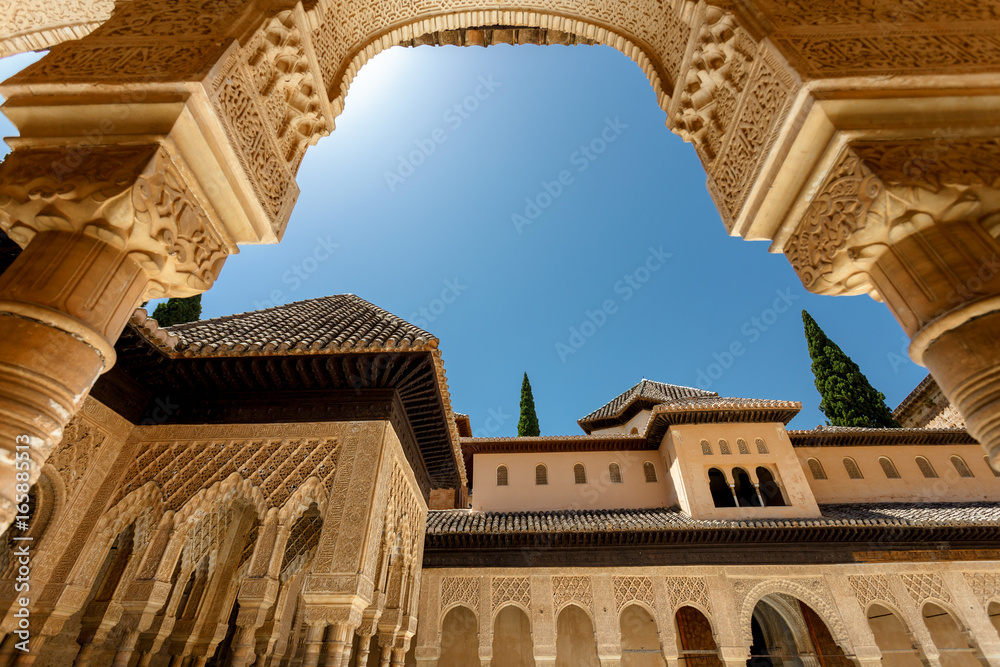 Alhambra palace in Granada, Andalusia Spain