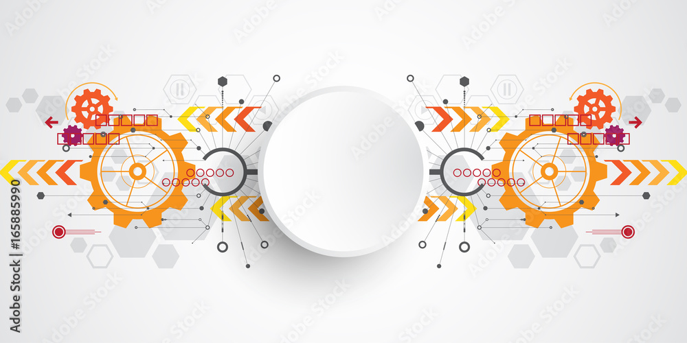 Fototapeta premium Vector abstract technology concept.