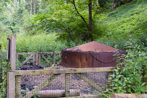 Traditional charcoal burner found in Millington Woods photo