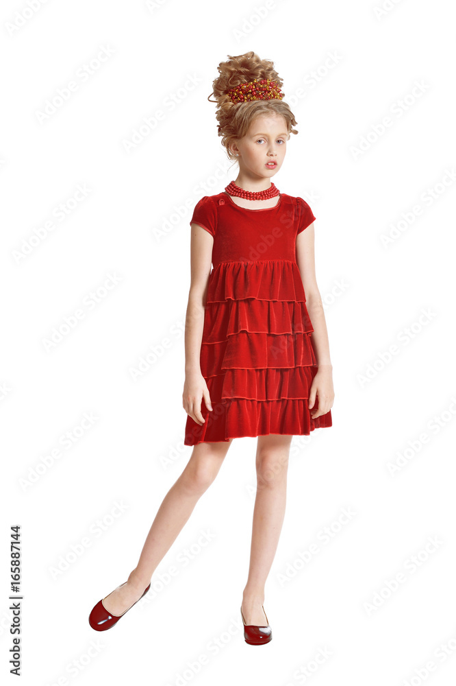 little girl with retro hairstyle little girl with retro hairstyle