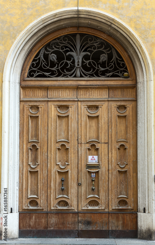 Entrance to a home in Verona, Veneto, Italy, Europe
