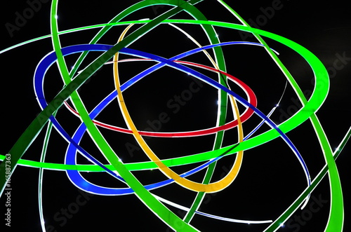 Futuristische Animation farbiger Ellipsen photo