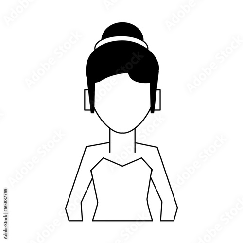 woman with hair updo avatar icon image