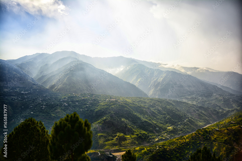 landscape mountain view of hilly area from pakistan