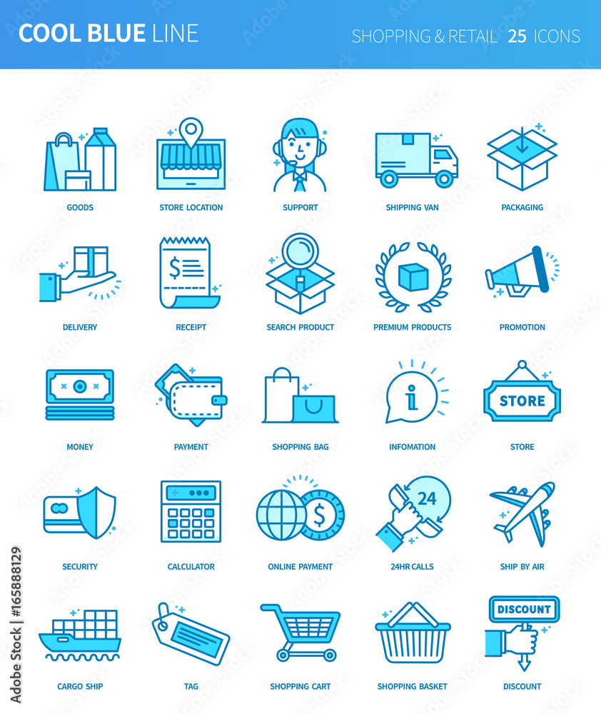 Modern thin line icons set of shopping & retail. Premium quality outline symbol set. Simple linear pictogram pack. Editable line series Modern thin line icons set of shopping & retail. Premium quality outline symbol set. Simple linear pictogram pack. Editable line series