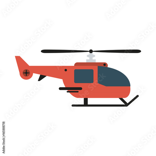 Canvas-taulu helicopter sideview icon image
