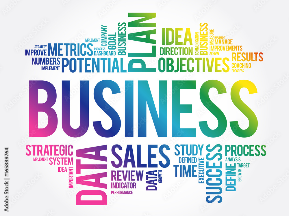 Obraz premium BUSINESS word cloud collage, concept background