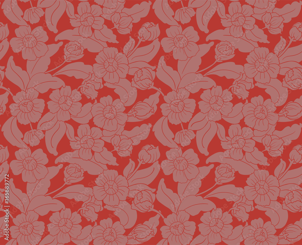 Red Flowers Pattern Red Flowers Pattern