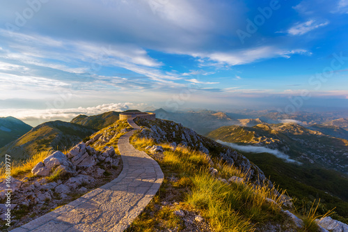 Lovcen Mountains National park at sunset - Montenegro