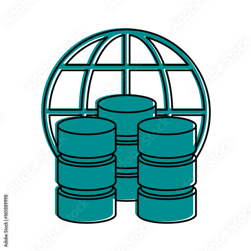 data center or web hosting icon image