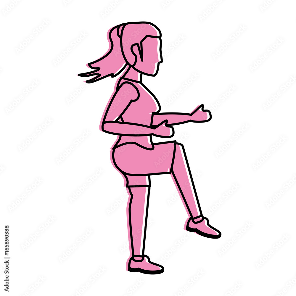 woman avatar running icon image woman avatar running icon image