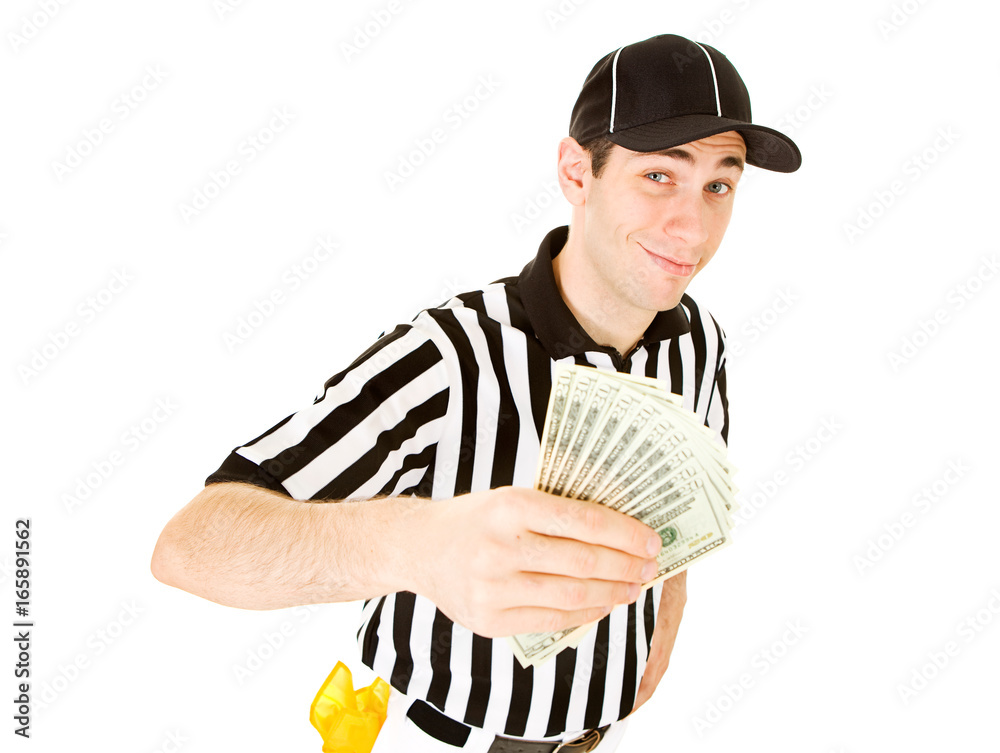 Referee: Holding a Money Fan Stock Photo | Adobe Stock
