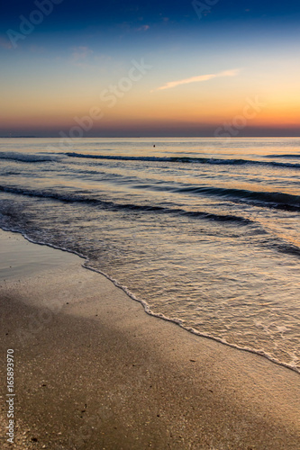 Beautiful sunrise at the Black Sea in Mamaia, Romania © krash20